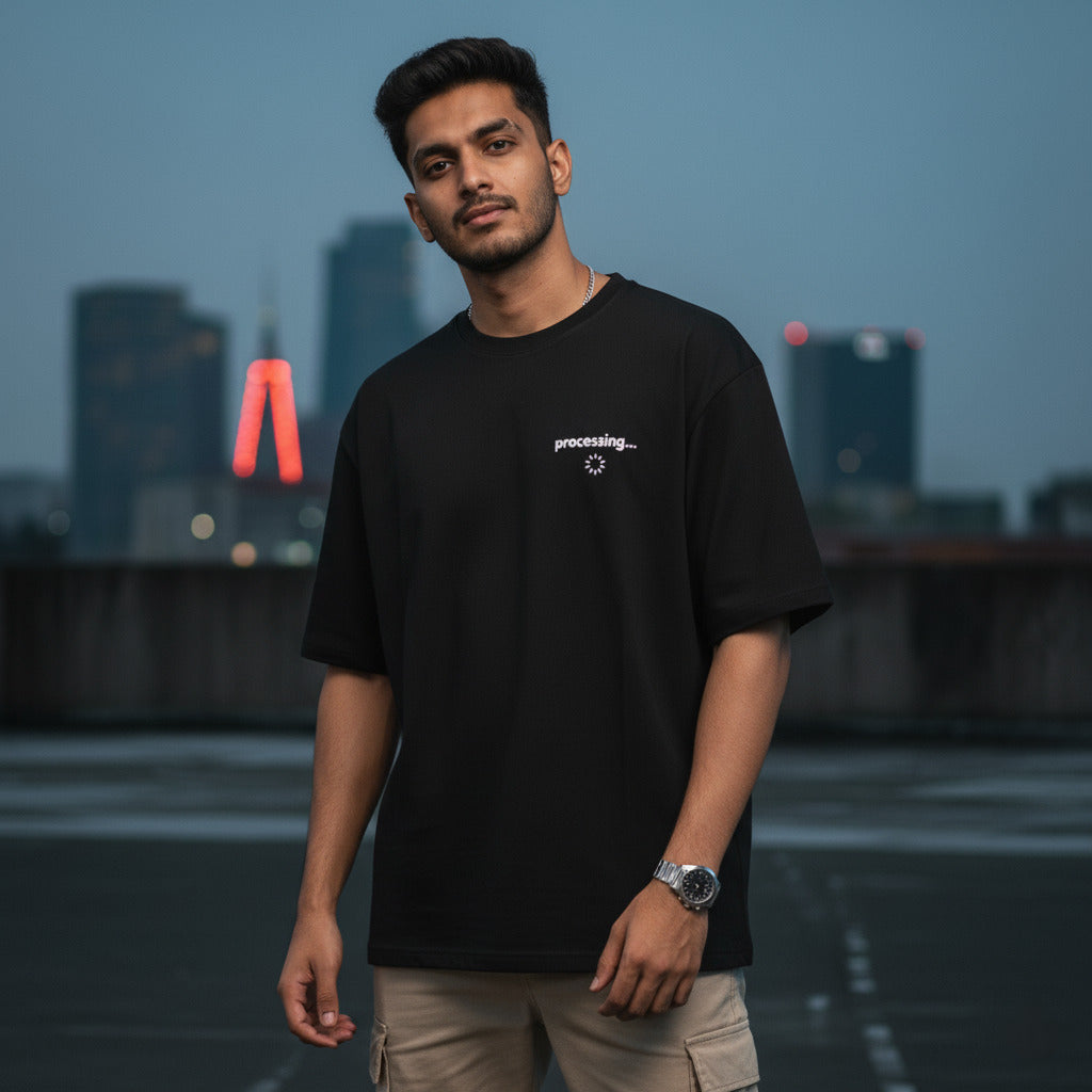Processing… Streetwear Graphic Tee Attitude Tee| Black and Green