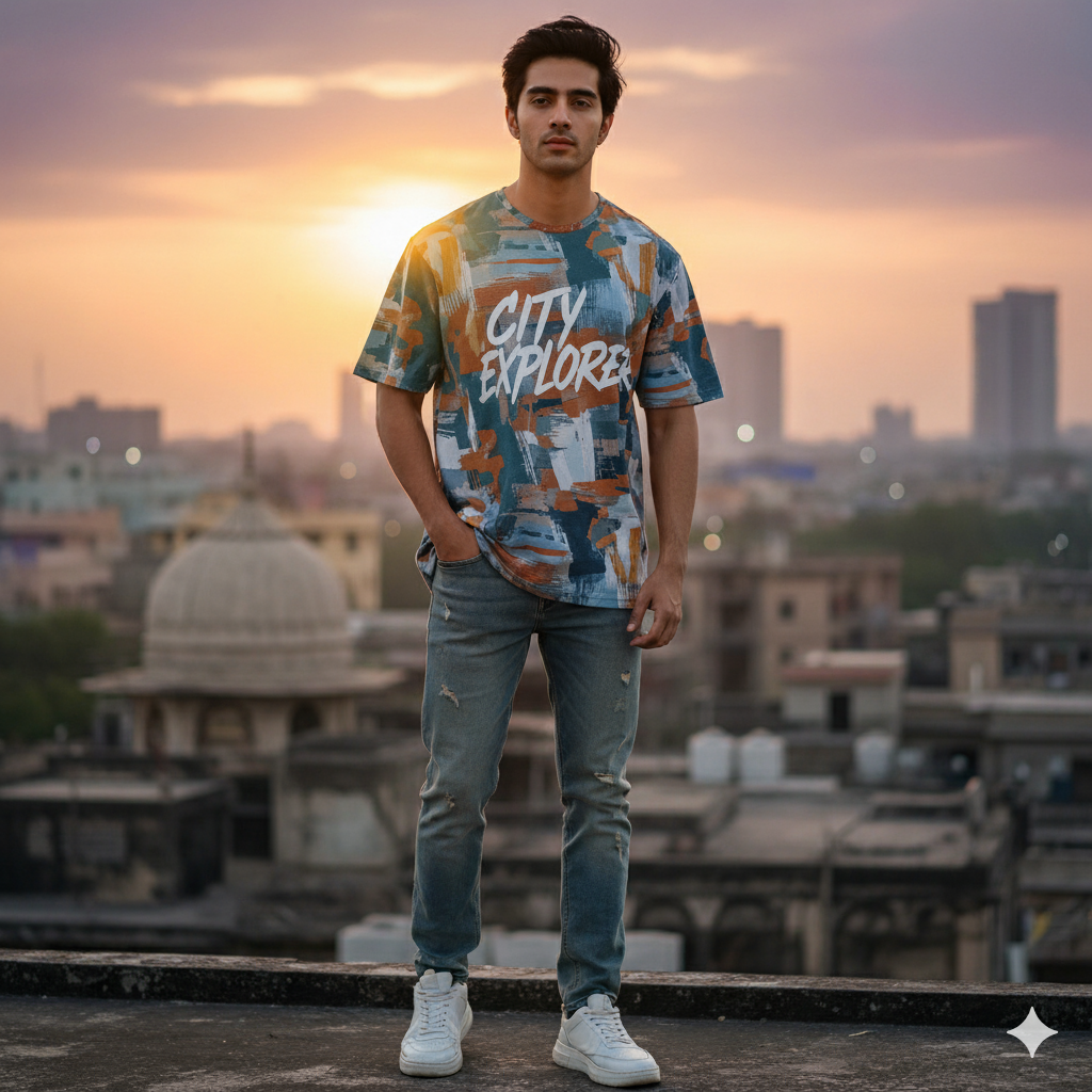 Urban Street Graphic T-Shirt – Karachi | Trendy Streetwear | Attitude Vibes