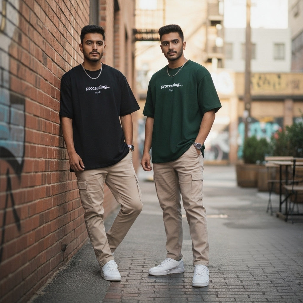 Processing… Streetwear Graphic Tee Attitude Tee| Black and Green