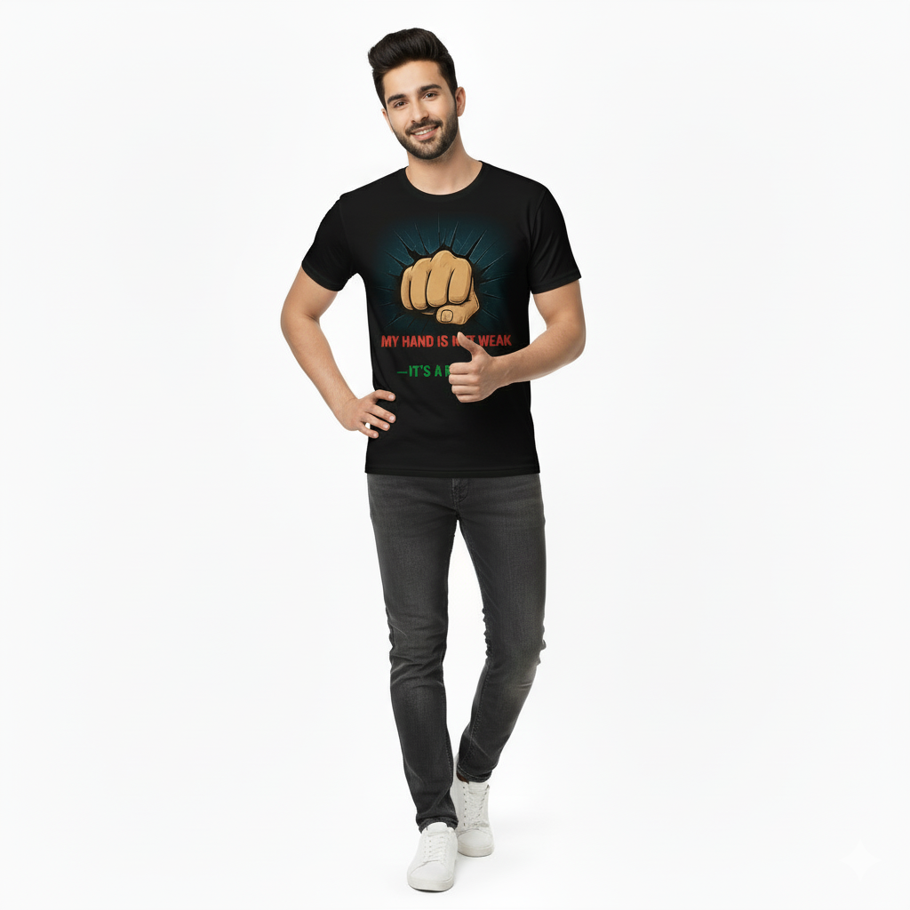 Rocket Fist Graphic T-Shirt - Motivational Strength Tee