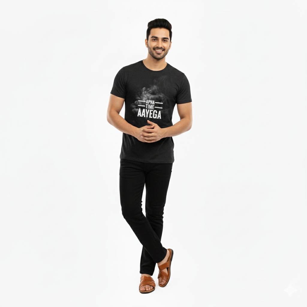APNA TIME AAYEGA" Motivational T-Shirt | Hindi/Urdu Graphic Tee