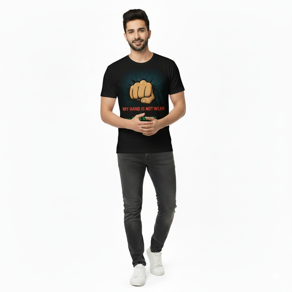 Rocket Fist Graphic T-Shirt - Motivational Strength Tee