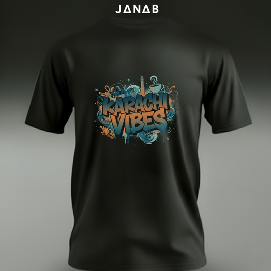 KARACHI VIBES Graffiti Graphic T-Shirt | City Pride Streetwear