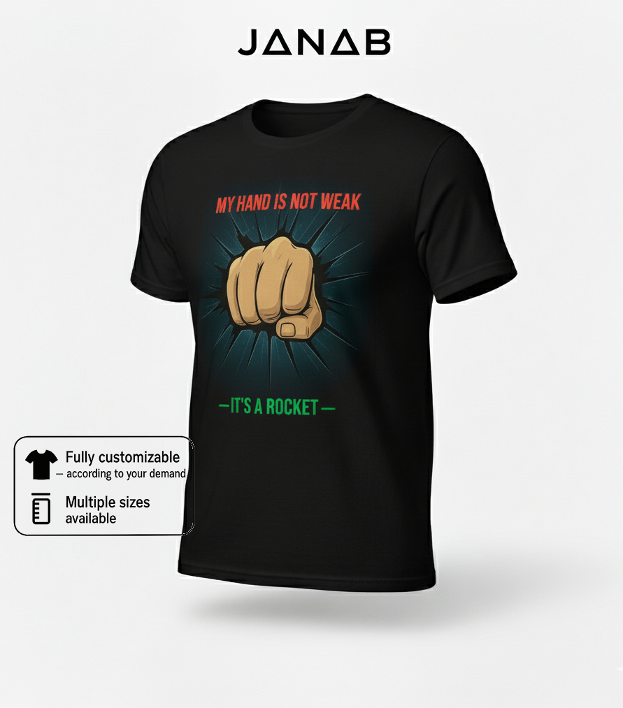 Rocket Fist Graphic T-Shirt - Motivational Strength Tee