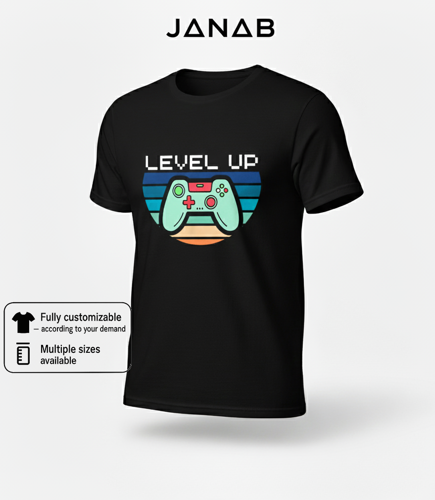 Level Up Gamer Graphic T-Shirt | Vintage "Level Up" Controller T-Shirt