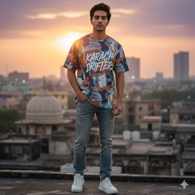 Urban Street Graphic T-Shirt – Karachi | Trendy Streetwear | Attitude Vibes