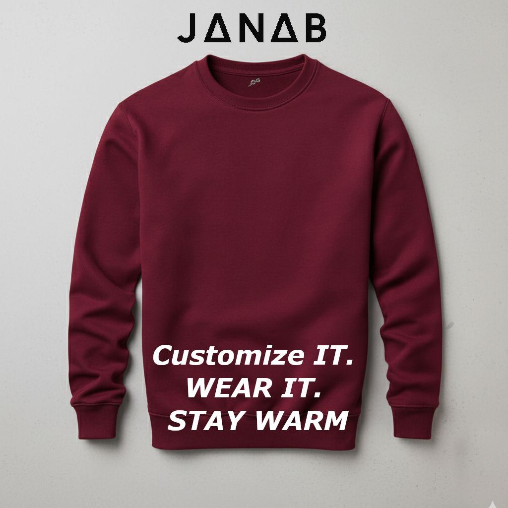 The Essential Winter Layer. Deep Maroon Crewneck.